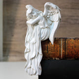 1-piece charming left angel door frame ornaments statue, exquisite resin sleeping angel sculpture Aimak Store