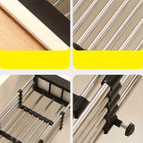 1pc Adjustable Dish Drainer Telescopic Over Sink Dish Drying Rack with  Fruit Vegetable Drain Basket Kitchen Tools and Utensils Aimak Store