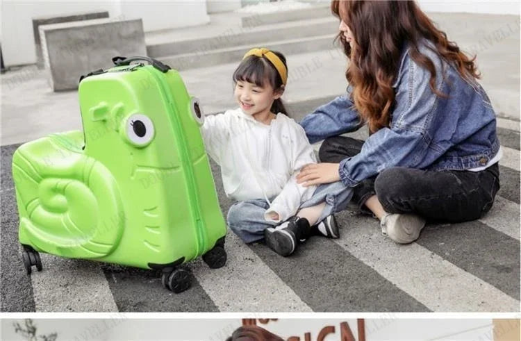Cartoon children's trolley case Rideable Universal wheel children's travel password case Large capacity children's luggage Aimak Store