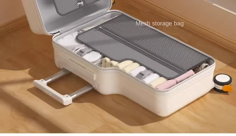 Travel suitcases can sit and ride children's luggage new lazy walking children trolley case boys girls wooden horse suitcase Aimak Store