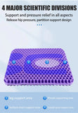 Gel Seat Cushion Summer Breathable Honeycomb Design For Pressure Relief Back Tailbone Pain - Home Office Wheelchair Chair Cars Aimak Store