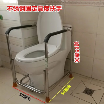 Non Slip Bathroom Armrest Easy To Install Toilet Chair Stainless Steel Lavatory Support Frame Foldable Safety Shower Seat