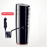 2 in 1 Car Household Electric Kettle Smart Electric Heating Thermos Cup Portable 12V 24V 220V Universal Electric Kettle Aimak Store