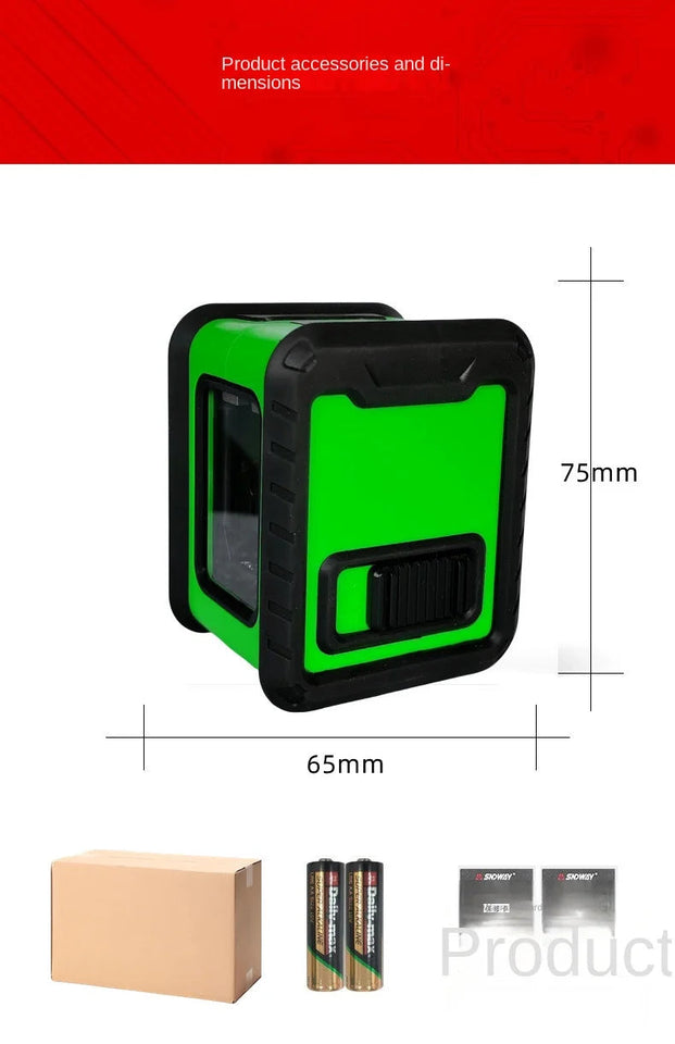 Professional Mini Laser Level Tool 2 Lines Green Laser Self-leveling Leveling Horizontal Vertical Cross Laser Levers Machine Aimak Store