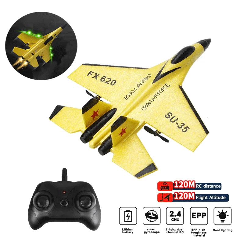 RC Foam Aircraft SU-35 Plane 2.4G Radio Control Glider Remote Control Fighter Plane Glider Airplane Foam Boys Toys for Children Aimak Store