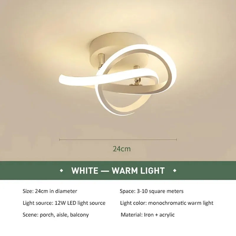 Nordic Minimalist LED Strip Corridor Ceiling Light Creative Living Room Balcony Bedroom Home Decoration Lighting Fixtures Aimak Store