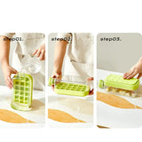 Portable  Silicone Freezer Ice Trays zero-contact pressure ice cube mold Whiskey Ice Cream Silicone Water Bottle Ice Cube Maker Aimak Store