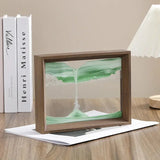 3D Sandscape Moving Sand Art Picture Wooden Frame Quicksand Liquid Hourglass Craft Flowing Sand Painting Office Home Decor Gifts Aimak Store