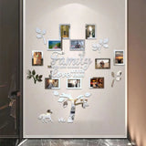 3D New Family Photo Frame Tree Wall Sticker Acrylic Self-adhesive Tree Collage Living Room Bedroom DIY Art Home Decoration Aimak Store