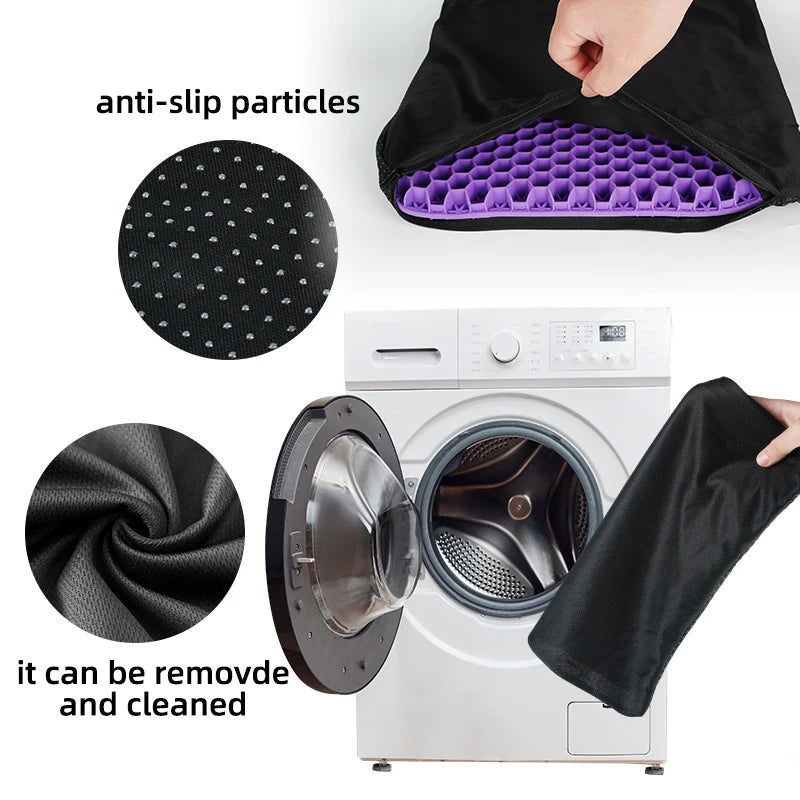 Gel Seat Cushion Summer Breathable Honeycomb Design For Pressure Relief Back Tailbone Pain - Home Office Wheelchair Chair Cars Aimak Store
