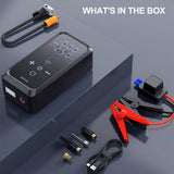 7000A Car Jump Starter 26800mAh Power Bank 150PSI Pump Air Compressor Emergency Battery Booster Power Bank Start Aimak Store