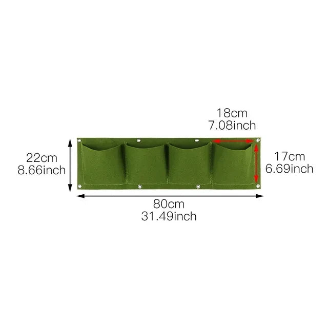 Plant growth bag， Felt Vertical Wall Planter Outdoor Herb Vegetable Hanging Garden  Plant Holder for Railing, Balcony, Fence Aimak Store