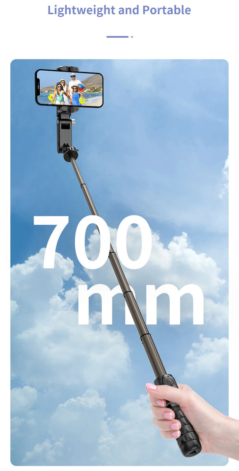 Q18 Desktop Following the shooting Mode Gimbal Stabilizer Selfie Stick Tripod with Fill Light for iPhone Cell Phone Smartphone Aimak Store