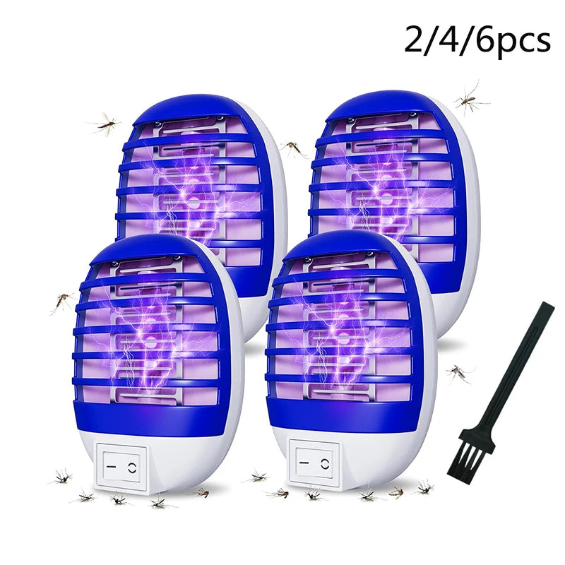 2/4/6Pcs LED Socket Mosquito Killer Lamp US/EU Plug Electric Mosquito Fly Bug Insect Trap Killer Night Lamp Aimak Store