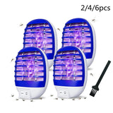 2/4/6Pcs LED Socket Mosquito Killer Lamp US/EU Plug Electric Mosquito Fly Bug Insect Trap Killer Night Lamp Aimak Store