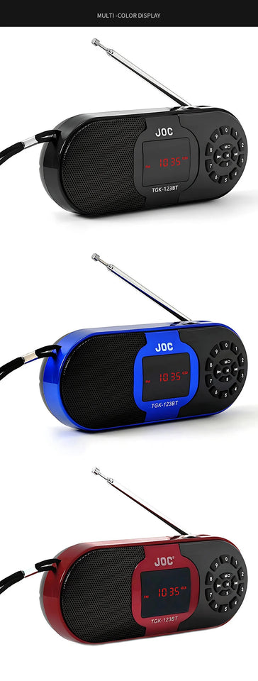Digital Portable Radio FM Bluetooth Speaker With MP3 Player Support TF Card USB Speaker Rechargable Battery Radio FM Receiver Aimak Store