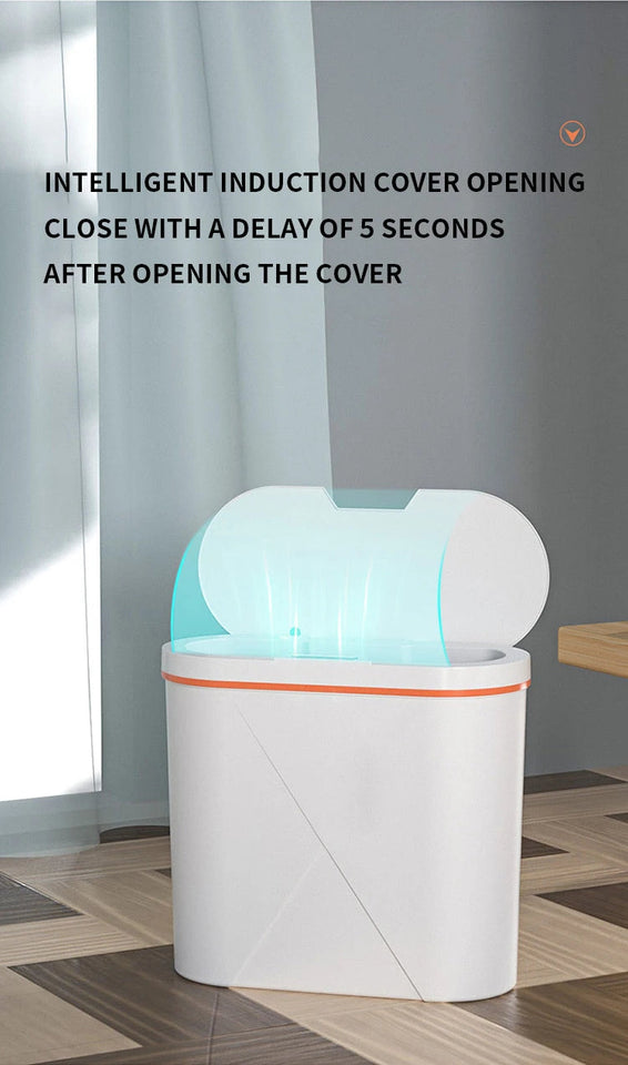 15L Aromatherapy Smart Sensor Trash Can Garbage Bin Electronic Trash Bin Narrow Toilet Rubbish Wastebasket for Home Kitchen Bath Aimak Store