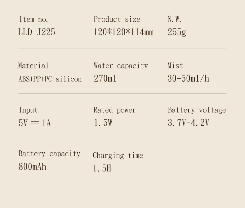 270ML Air Humidifier USB Rechargeable 800mAh Home Hydration Humidifier Colour LED Light Mist Maker Flower Humidificador Aimak Store