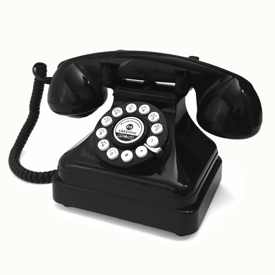 Wedding Audio Guest Book Phone Retro Rotary Style Antique Phone Audio Guestbook Phone Message Voice Recorder  For Wedding Party Aimak Store