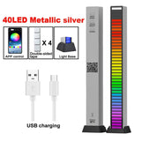 LED Sound Control Lights RGB 3D Pickup Lights Smart APP Control Music Rhythm Atmosphere Light for Gaming Desktop Decora LED Lamp Aimak Store