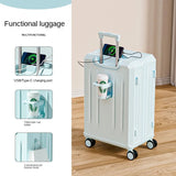KO-KU 2024 Suitcase Set Female 20 Inch Boarding Suitcase USB/Type-C Port Water Cup Holder 26/28 inch Male Large Capacity Luggage Aimak Store