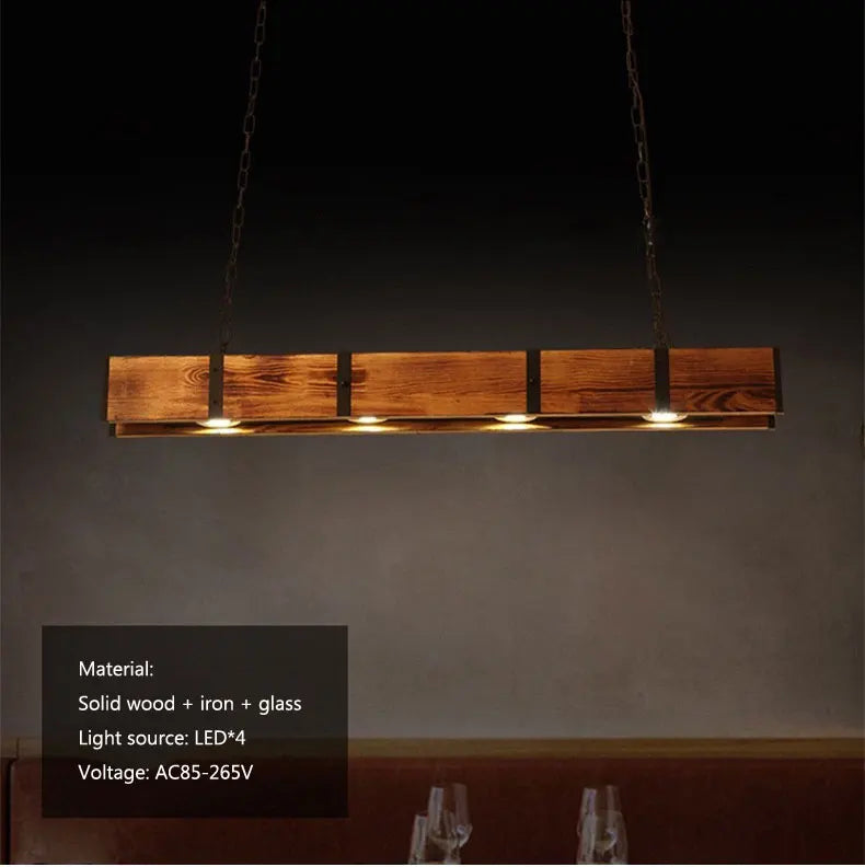 Old Style American Vintage Attic Wooden Pendent Lamp Dining Room Bar Table Clothing Store Industrial Pendant Lamp Led Lighting Aimak Store