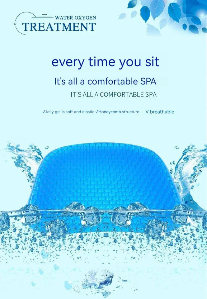 Car Seat Cushion Breathable Cool Gel Cooling Pad Universal Car Honeycomb Butt Pad Car Home Office Chair Cushion Aimak Store