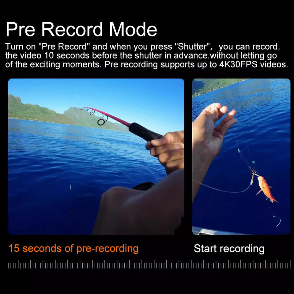 Ourlife MTR60 Pro 5K Action Camera 2 inch IPS Touch Screen 170° 30M Waterproof WiFi 5X Zoom Action Helmet Sports Camera With EIS Aimak Store