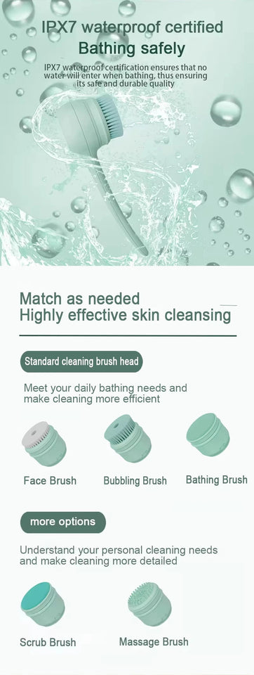 Electric Long Handle Sponge Exfoliating Body Brush For Men And Women Aimak Store