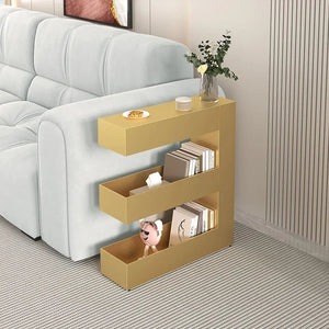 Nordic Space-saving Iron Art Coffee Table Home Living Room Furniture Gap Bookshelf Floor-to-ceiling Bay Window Storage Rack Aimak Store