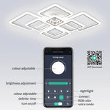 Nordic Pendant Light Ceiling Lamp Modern square LED Chandelier Suitable for Bedrooms Living Rooms Kitchen Dining Lighting Decor Aimak Store