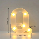 1pc White Decorative Led Light Up 6.3'' Number Letters Sign Night Lights Marquee For Home Wedding Party Birthday Christmas Decor Aimak Store
