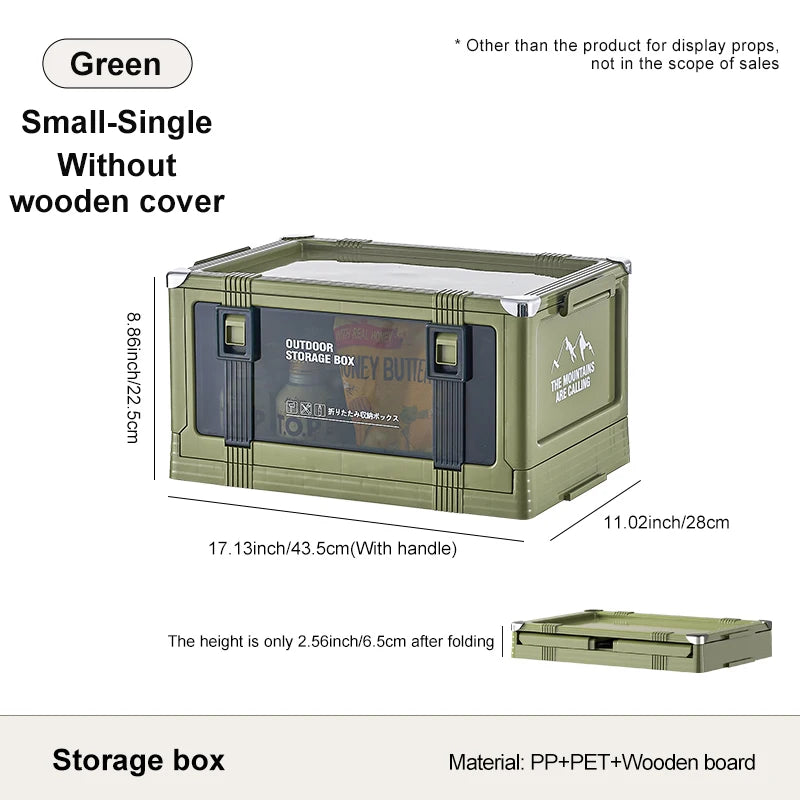 UFORU Outdoor camping storage box Car trunk organizer Car multilayer thickened with cover picnic storage folding box Aimak Store