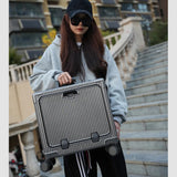 New Front Opening Lid Suitcase Multifunctional Mini Luggage Aluminium Frame 18/20 Boarding Box Trolley Case Cabin Bag Aimak Store