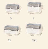 Art Craft Organizer Storage Box with 3 Layers Plastic Tool Box with Handle for Sewing Cosmetic Storage Box Portable Medicine Box Aimak Store