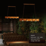 Old Style American Vintage Attic Wooden Pendent Lamp Dining Room Bar Table Clothing Store Industrial Pendant Lamp Led Lighting Aimak Store