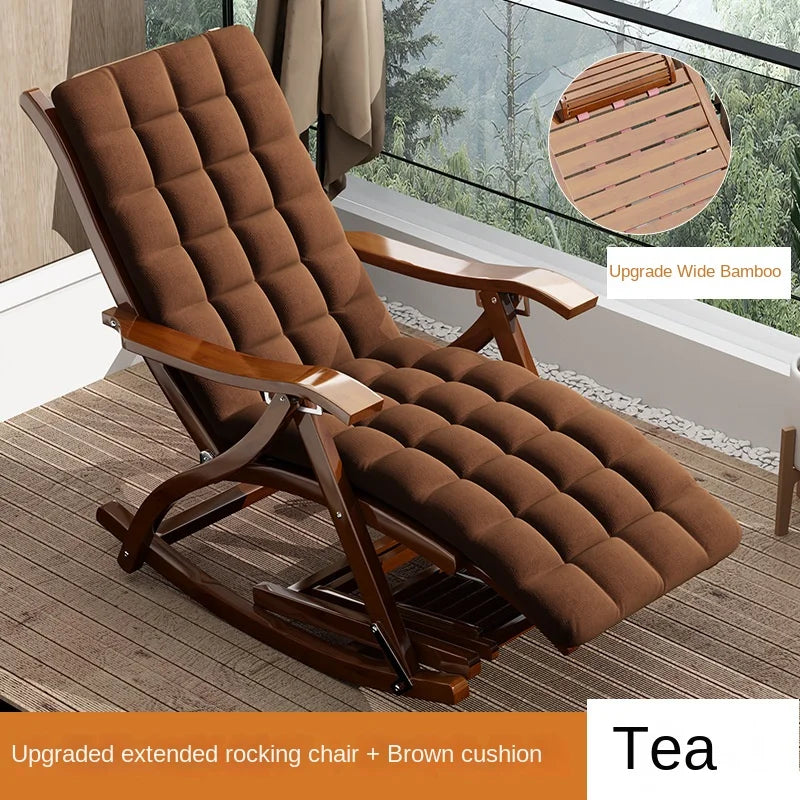 Folding Rocking Chair Lazy Lunch Break Balcony Lazy Leisure Nap Easy Chair For Home Use Sillon Plegable Katlanabilir Aimak Store