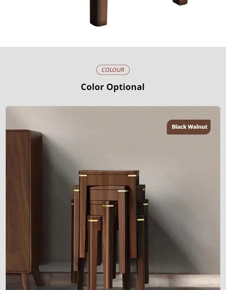 Decorative Wooden Stool Dining Chair Multifunctional Portable Benches Small Furniture Kitchen Meble Ogrodowe Chairs Luxury Aimak Store