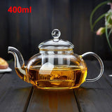 400ml/1000ml Heat-resistant Glass Tea Pot Flower Kettle Kung Fu Teawear Set Tea Strainer Infuser Puer Oolong Barley Pot Teaware Aimak Store