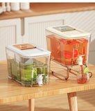 Cold Kettle with Faucet Household Put Refrigerator Fruit Tea Drinks Large Capacity High Temperature Resistant Cool Water Bottle Aimak Store