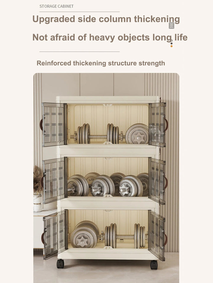 Large Capacity Multifunction Folding Storage Cabinet Dustproof Wardrobe Closet Organizer Easy-to-Install Storage Boxes Aimak Store