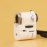 Portable 60X Handheld Magnifying Glass Mini Pocket Microscope Loupe Currency Detector Jeweler Magnifier With LED Light Aimak Store