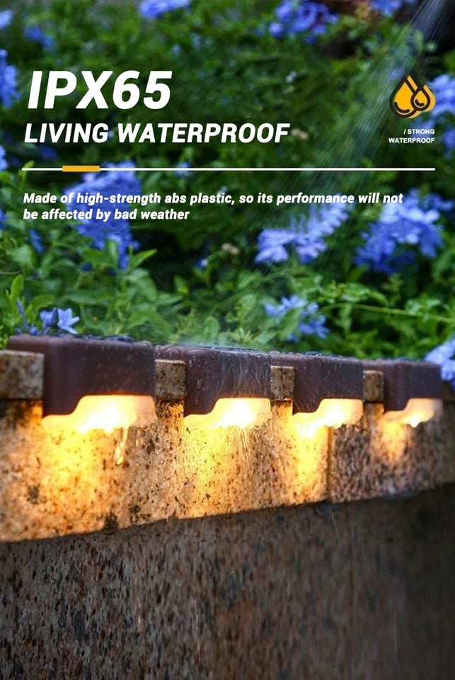 1/4/8/12/pcs Solar LED Lights Outdoor Garden Light Deck Lamp Solar Stairs Light Waterproof Solar Step Lamp Patio Garden Decor Aimak Store