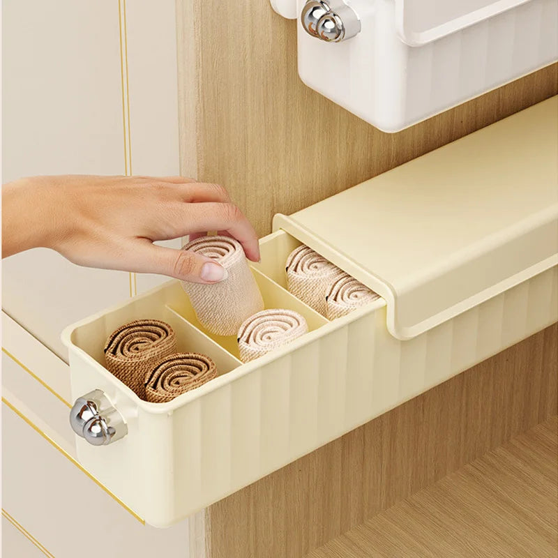 1pc Pull-out Underwear Bra Organizer Drawer Socks Storage Box Wall Mounted Panties Boxes Bedroom Closet Organizer Spave Saving Aimak Store