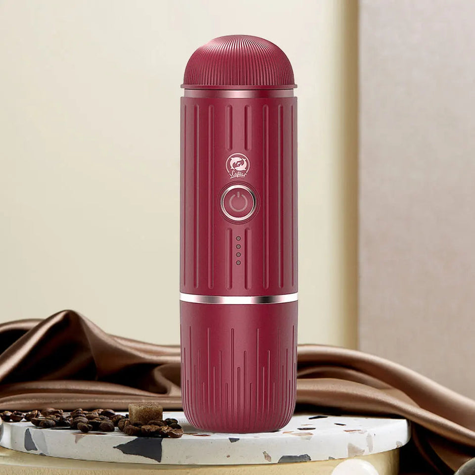 Portable Coffee Maker Electric Espresso Machine Compatible with Capsule & Ground Coffee Capsules Coffee Maker 2 In 1 for Hiking Aimak Store