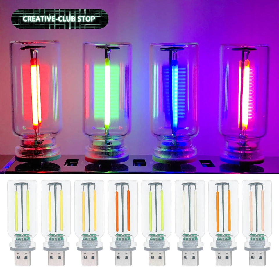 USB Touch Control LED Night Light Atmosphere Light Edison Bulb Incandescent Lamp LED Filament Light Bulb Bedroom Decoration Aimak Store