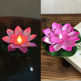 1PC Artifical Floating Lotus Night Light 10cm Flower Lotus Lamp Waterproof Lights Christmas Garden Pool Pond Fountain Decoration Aimak Store
