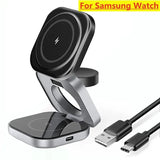 3 In 1 Foldable Magnetic Wireless Charger Stand For iPhone 16 15 14 Samsung IWatch AirPods 3/2 Station Dock Fast Charging Holder Aimak Store
