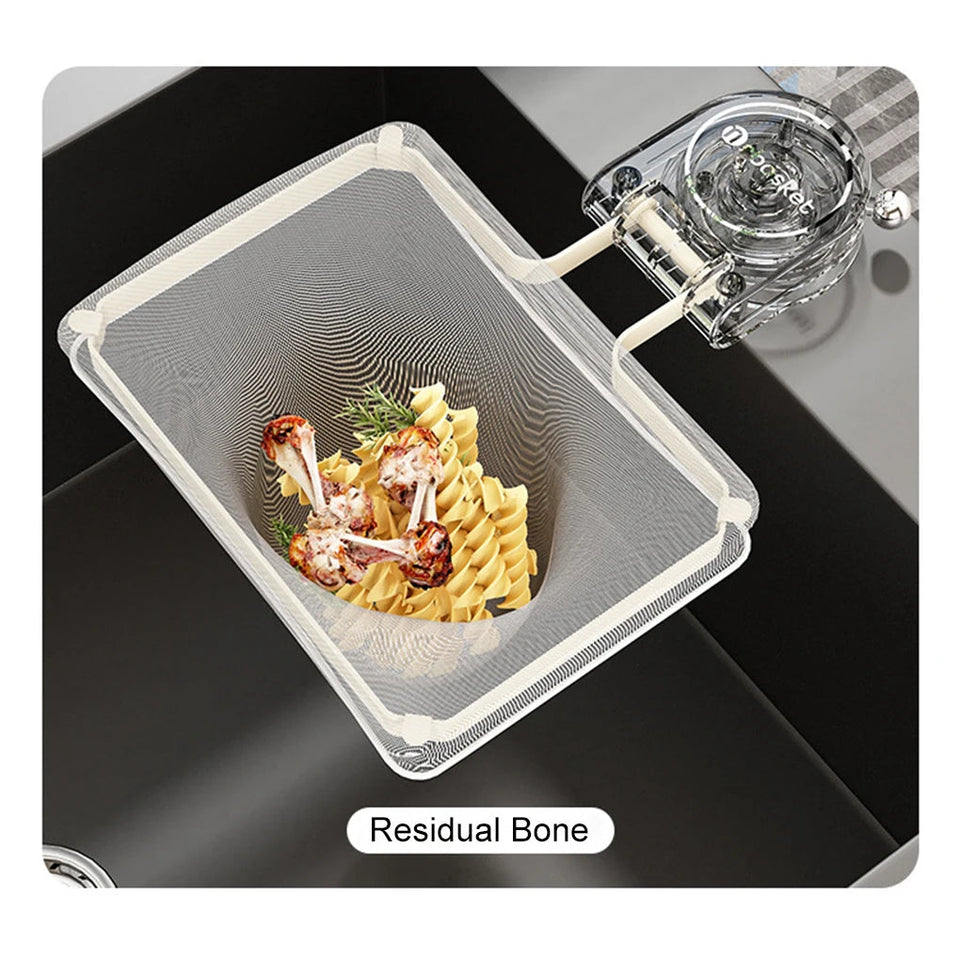 Kitchen Sink Strainer Rack Suction Cup No Dirty Hands Dishwasher Waste For Efficient Leftover Collection With 50 Filter Mesh Bag Aimak Store