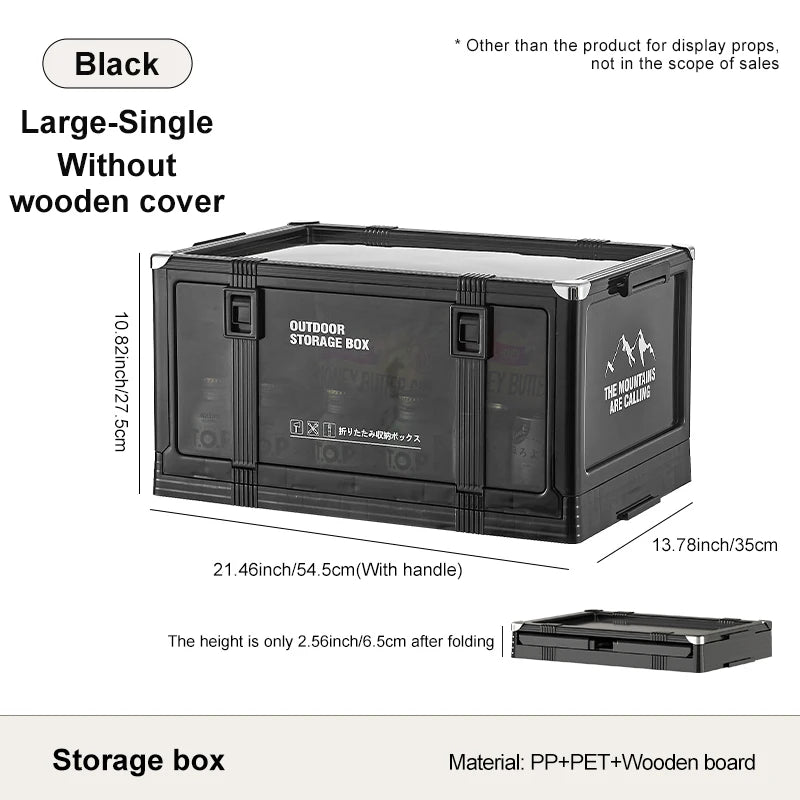 UFORU Outdoor camping storage box Car trunk organizer Car multilayer thickened with cover picnic storage folding box Aimak Store